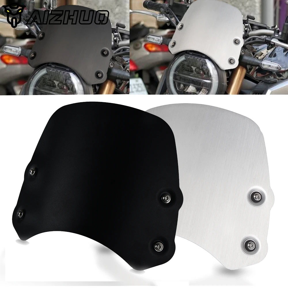 

FOR HONDA CB650R 2019 CB1000R Neo Sports Cafe 2018+ CB 650R 1000R Motorcycle CNC Aluminum Windshield CB650R Front Air Reflector