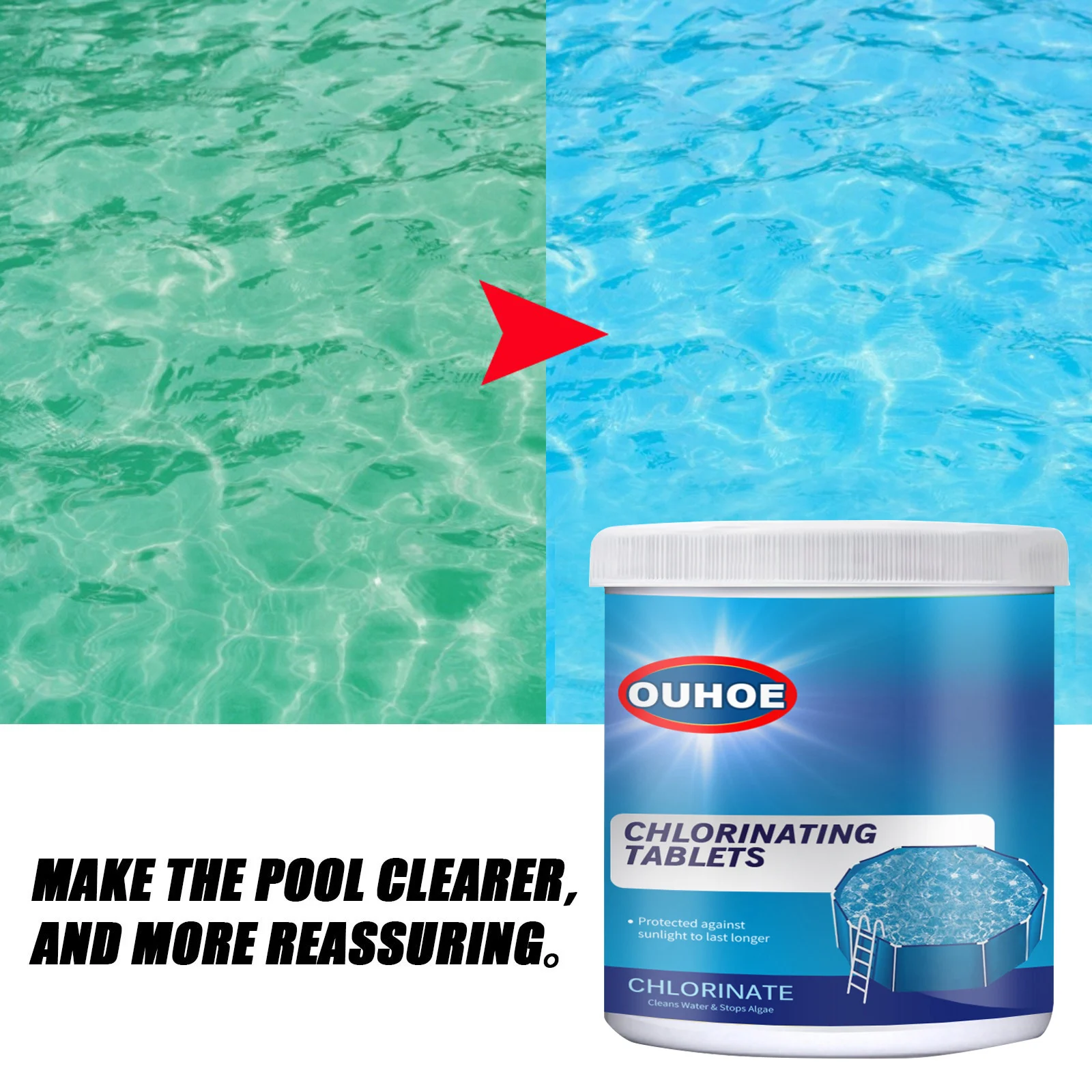 

Шипучий эффективный разноцветный длительный хлорирующий очиститель для бассейна