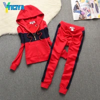 yiciya autumn leisure running sports suit womens slim and age reduced style large size style two piece setmettracksuit