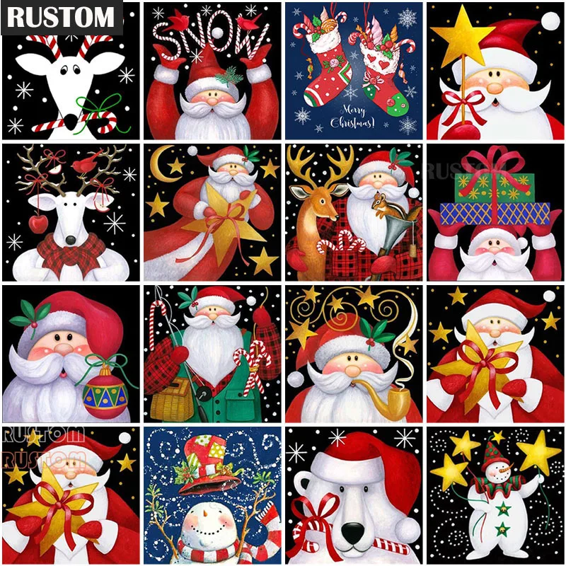 

Christmas Gift DIY 5D Diamond Painting Christmas Socks Diamond Embroidery Full Round Drill Mosaic Dog Cross Stitch Home Decor Ru