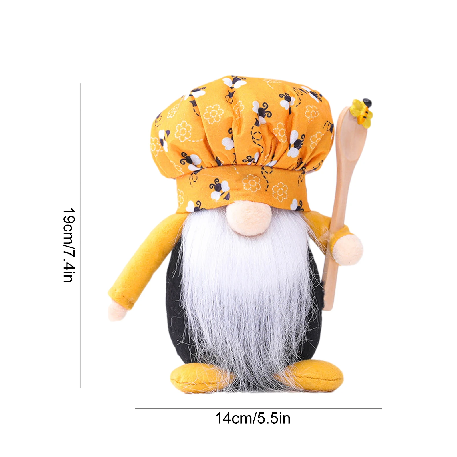 

Bee Festival Plush Chef Gnome Swedish Tomte Tabletop Elf Ornament