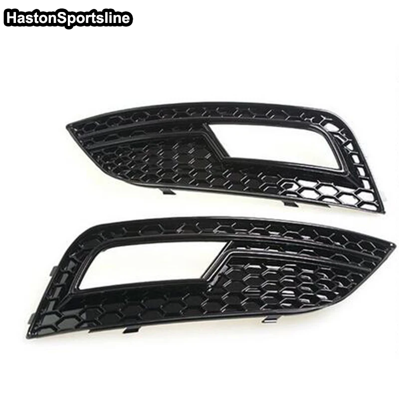 Черная с хромированной сотовой стороной передний бампер противотуманные фары