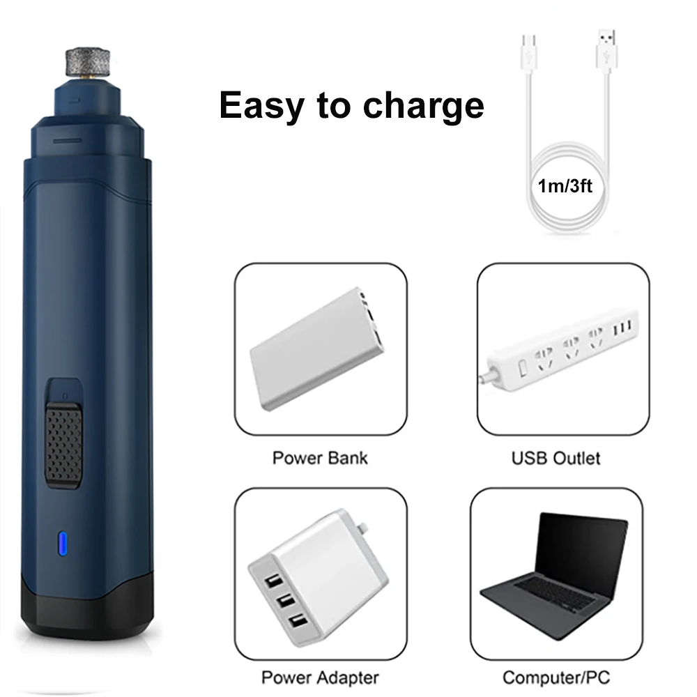 

Professional Electric Dog Nail Grinder USB Powerful Paws Grinding Clipper For Large Medium Small Dogs Grooming Trimmer Cutters