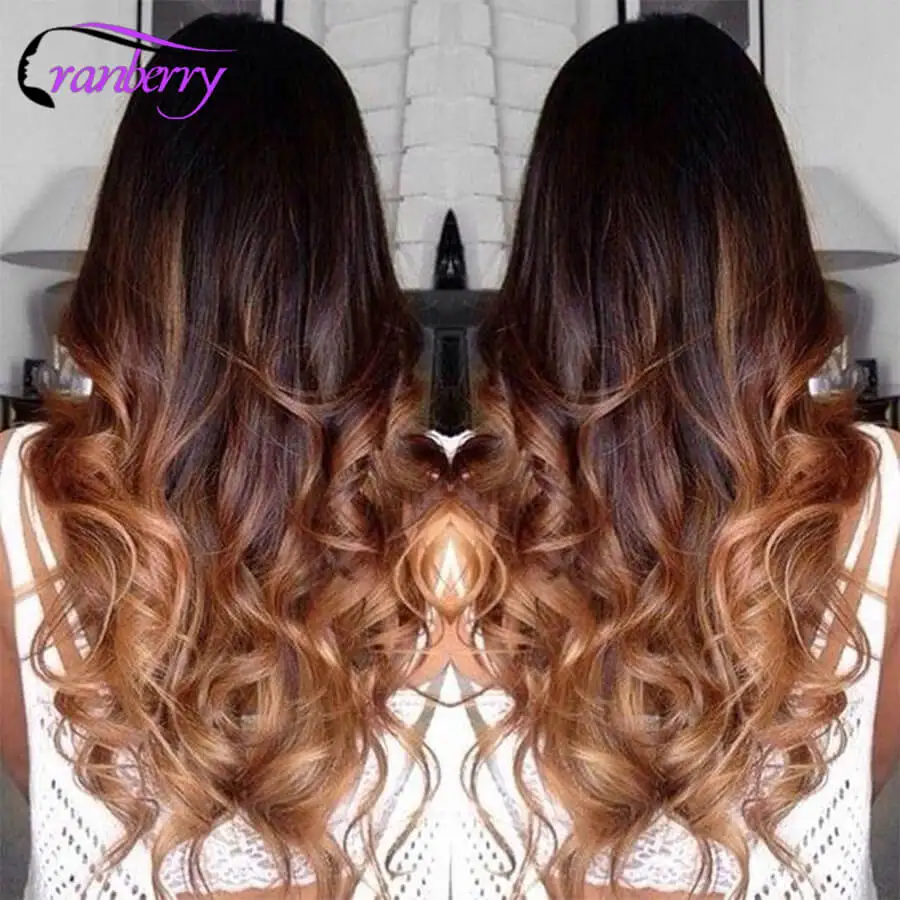 3 тона волнистых бразильских волос шт./лот|Пучки объемные для наращивания 3/4| |