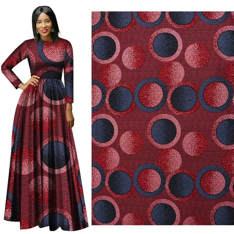 Полностью полиэфирная Геометрическая ткань с принтом батик 100x60 Плотность для