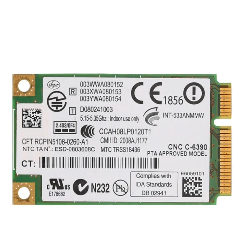 

2.4Ghz Intel Wifi 5300 533AN_MMW 5Ghz 300M/450M Wireless Mini PCI-E Network Card