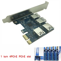 newest 1 to 4 pcie adapter 1 turn 4pci e pci e slot one to four usb 3 0 mining special riser card mining efficiency 4 times