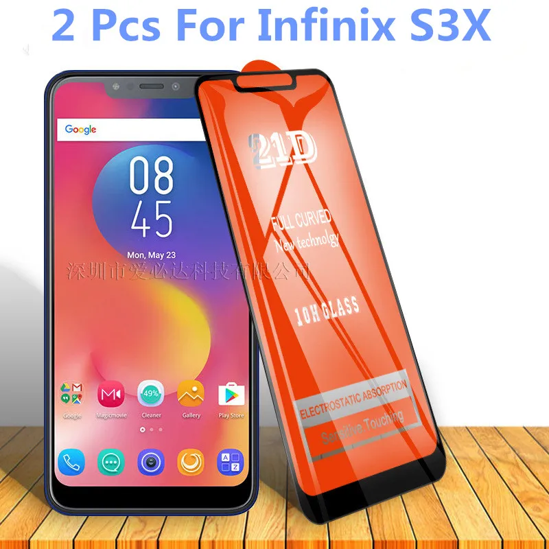 Изогнутое закаленное стекло 21D для Infinix S3X полное покрытие 11H, 2 шт., защитная пленка для экрана Infinix s3x Изогнутое закаленное стекло 21D для Infinix S3X полное покрытие 11H, 2 шт., защитная пленка для экрана Infinix s3x