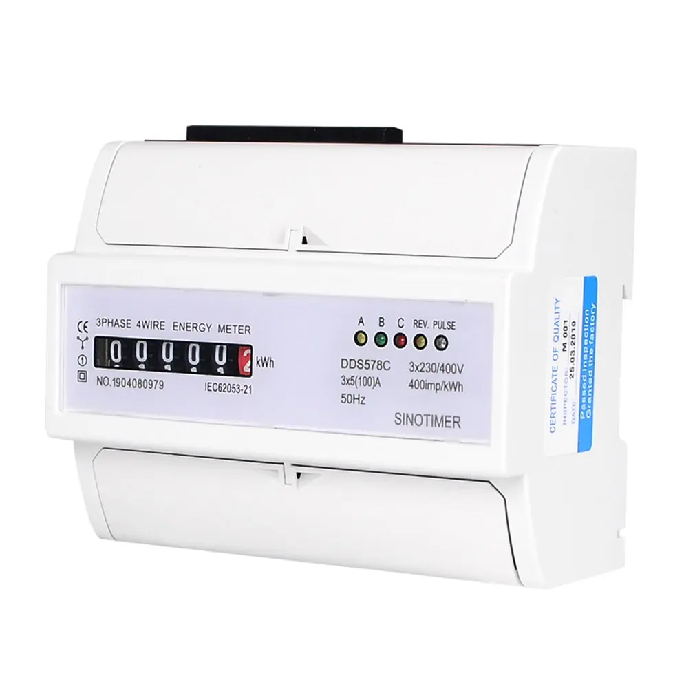 SINOTIMER DDS578C трехфазный 7P аналоговый электронный счетчик энергии механический кВтч
