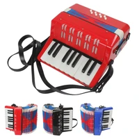 17keys accordion 8bass mini small accordion ducational musical instrument rhythm band toy with adjustable strap for kids chilren