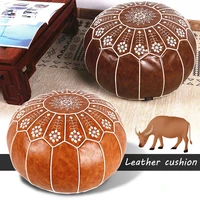 moroccan futon mandala handmade cushion embroidered seat pier cover living room bay window cushion leather round stool covers
