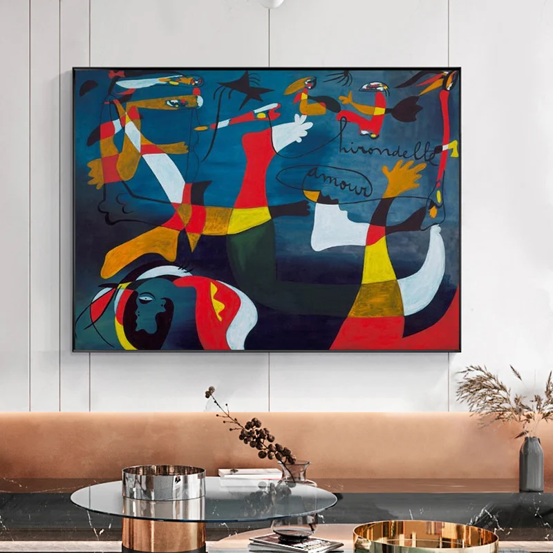 

The Birth of the World Canvas Paintings By Joan Miro Famous Wall Art Posters And Prints Abstract Art Pictures For Living Room