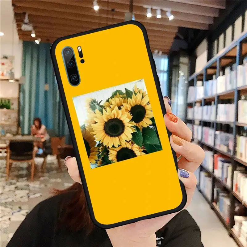 

Rose Sun flower airplane art Phone Case For Huawei honor Mate P 9 10 20 30 40 Pro 10i 7 8 a x Lite nova 5t Shell Cover Funda