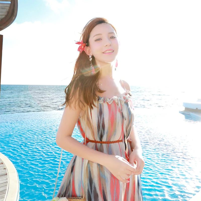 Женская заколка для волос в богемном стиле Пляжная с цветами Свадебный зажим