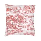 Мягкая винтажная Французская ткань с рисунком Jouy, наволочка для диванной подушки, домашняя декоративная наволочка для подушки, наволочка для дивана