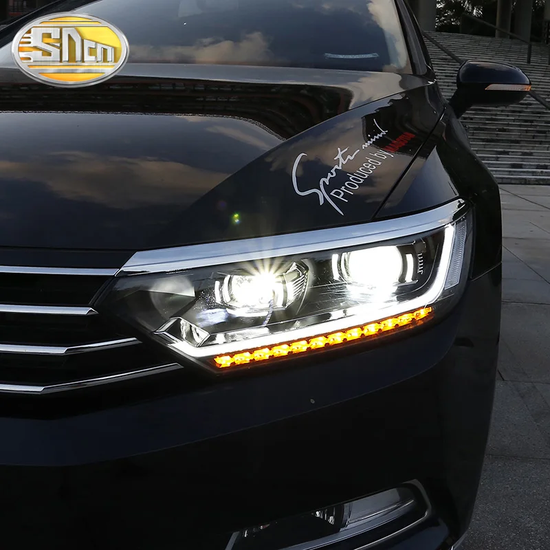 SNCN автомобильный Стайлинг светодиодная фара в сборе для Volkswagen Passat B8 2017 2018 2019