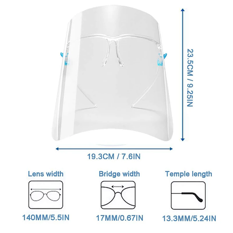 Anti-splash Face Shield Transparent Goggles Screen Mask Visor Eye Protection Glasses Anti-fog Protective Kitchen Tools | Дом и сад