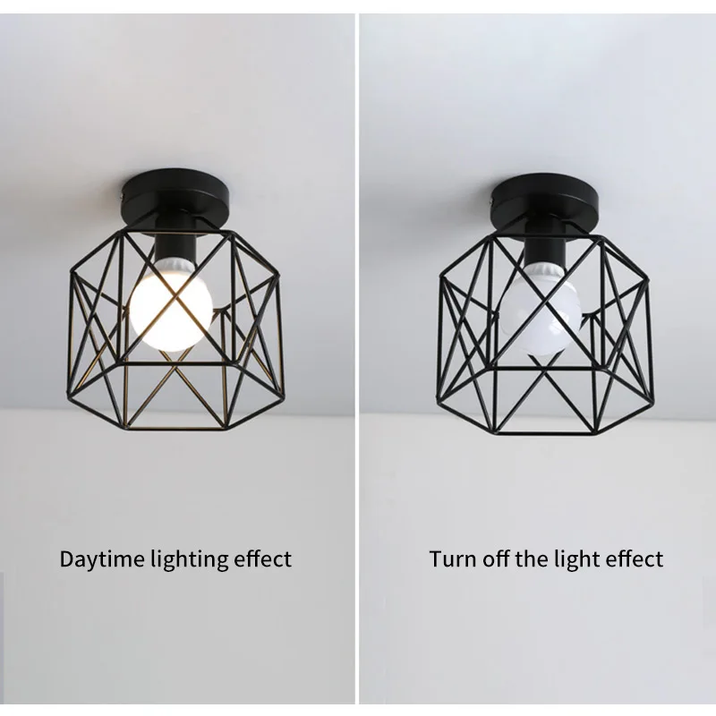 Промышленный потолочный светильник в деревенском стиле с утопленным креплением