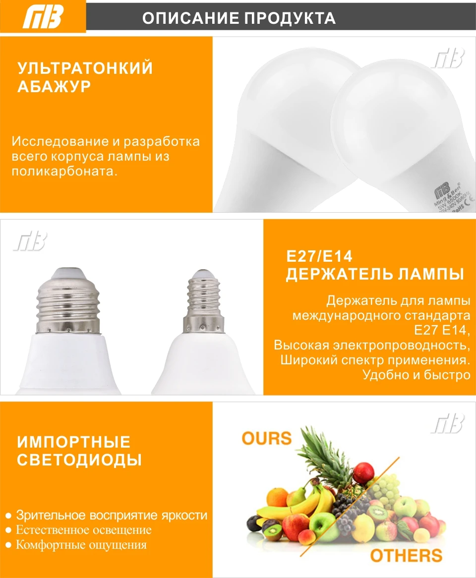 Без мерцания Светодиодный лампа E27 E14 220V светильник Смарт лампочки IC настоящая Power3W, 5 Вт, 7 Вт, 9 Вт, 12 Вт, 15 Вт, 18 Вт, высокая Яркость лампада светодиодный Bombilla