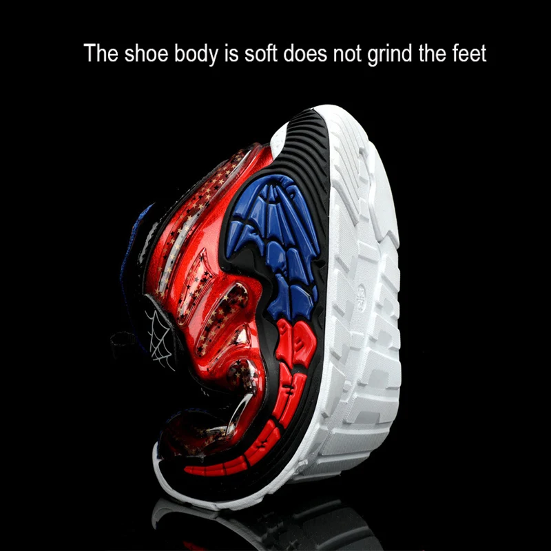 NSOH zapatillas ni&ntilde;o baloncesto para ni&ntilde;os y ni&ntilde;as, zapatos para correr antideslizantes con hebilla m&aacute;gica de cuero impermeable-3