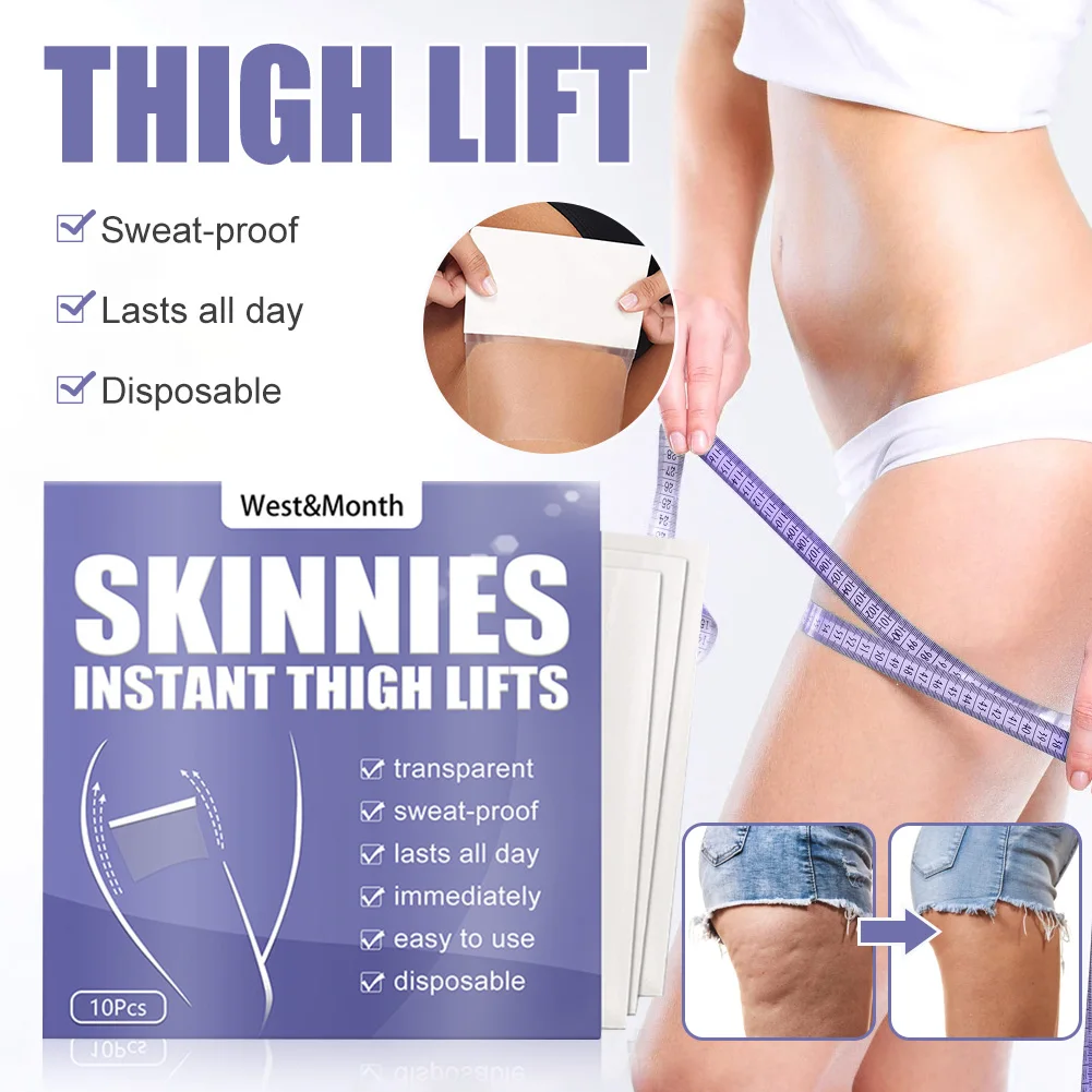 

10Pcs Thigh Lift Instantly Firming Lifting Thigh Skin Flabby Sagging Skin Tightening Tape Invisible Anti Cellulite Leg Lift
