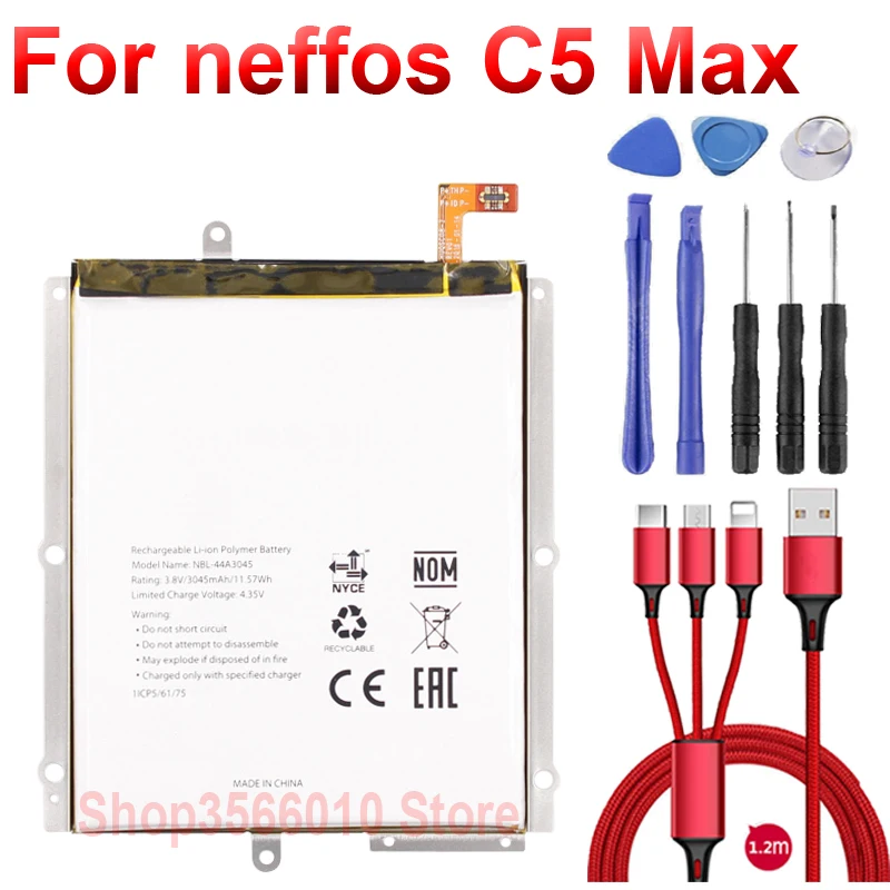 NBL-44A3045 сменная батарея для neffos C5 Max TP702A B C E Li-ion Li-полимерная + USB кабель набор