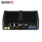 Мини-ПК BEBEPC, промышленный, безвентиляторный, Celeron J1900 N2930 J1800 HTPC, двойная LAN и COM Gigabit Windows 10 Linux, мини-компьютер HD WIFI
