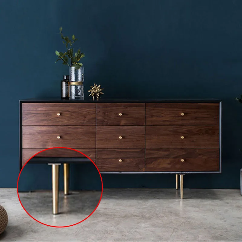 

40cm Black Gold Oblique Tapered Furniture Leg Metal for TV Cabinet Counter Foot Chair Leg Sofa Tea Coffee Table Foot 1/2pcs