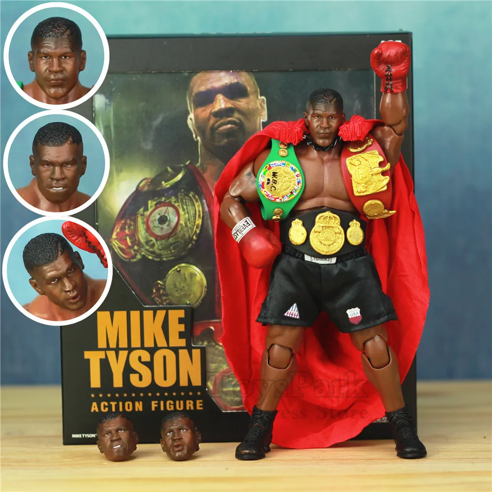 Коллекционная Фигурка ко шторма 1/12 чемпион по боксу Майка Тайсона 6 дюймов с 3
