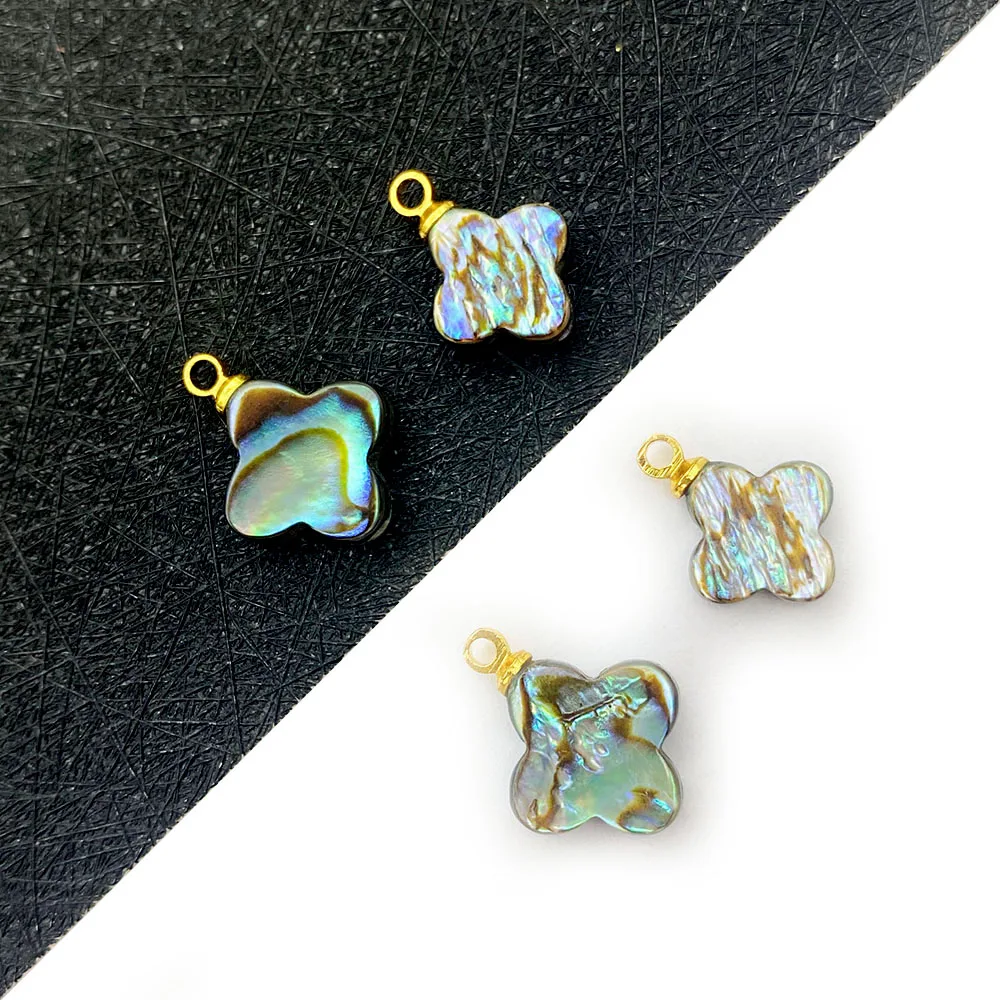 2pcs/bag Natural Abalone Shell Pendant Necklace Jewelry Making DIY Charm Necklace Bracelet Earrings Accessories Gift