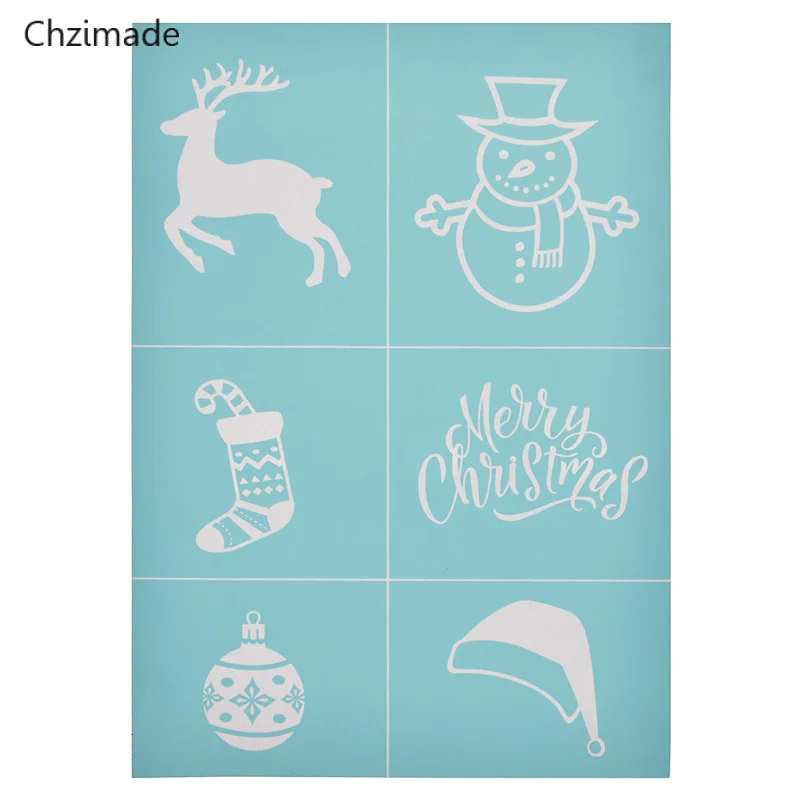Lychee Life Merry Christmas трафаретная печать трафареты для краски украшения стен Diy Скрапбукинг ремесла