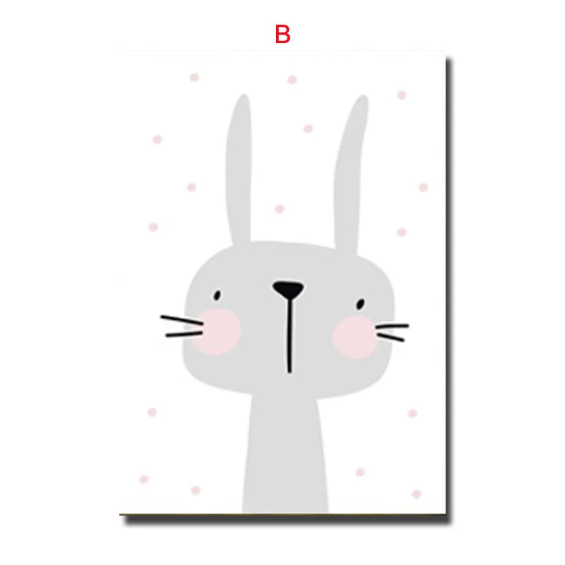dream big rabbit oil painting canvas art poster and photo wall pictures of living room decoration home decor | Дом и сад