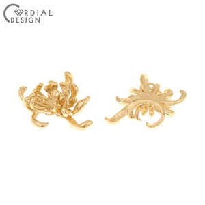 Аксессуары для ювелирных изделийшармыручная работамедьформа цветкаПодвескафурнитура для сережекСделай сам Cordial Design 50 шт. 16*19 мм