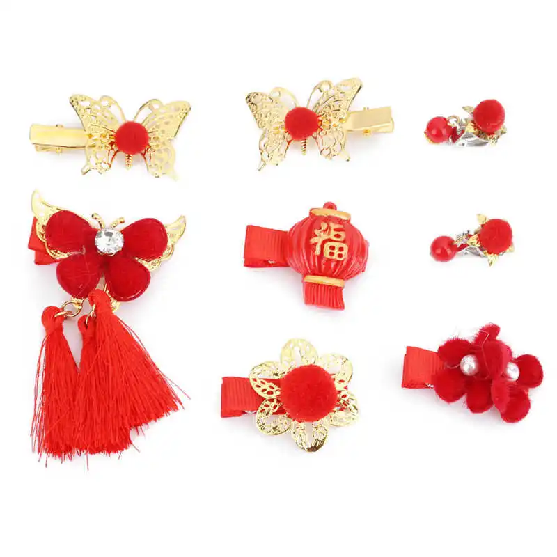 

Tassel Hair Clips Chinese Style New Year Hair Clips Children's Hair Accessories