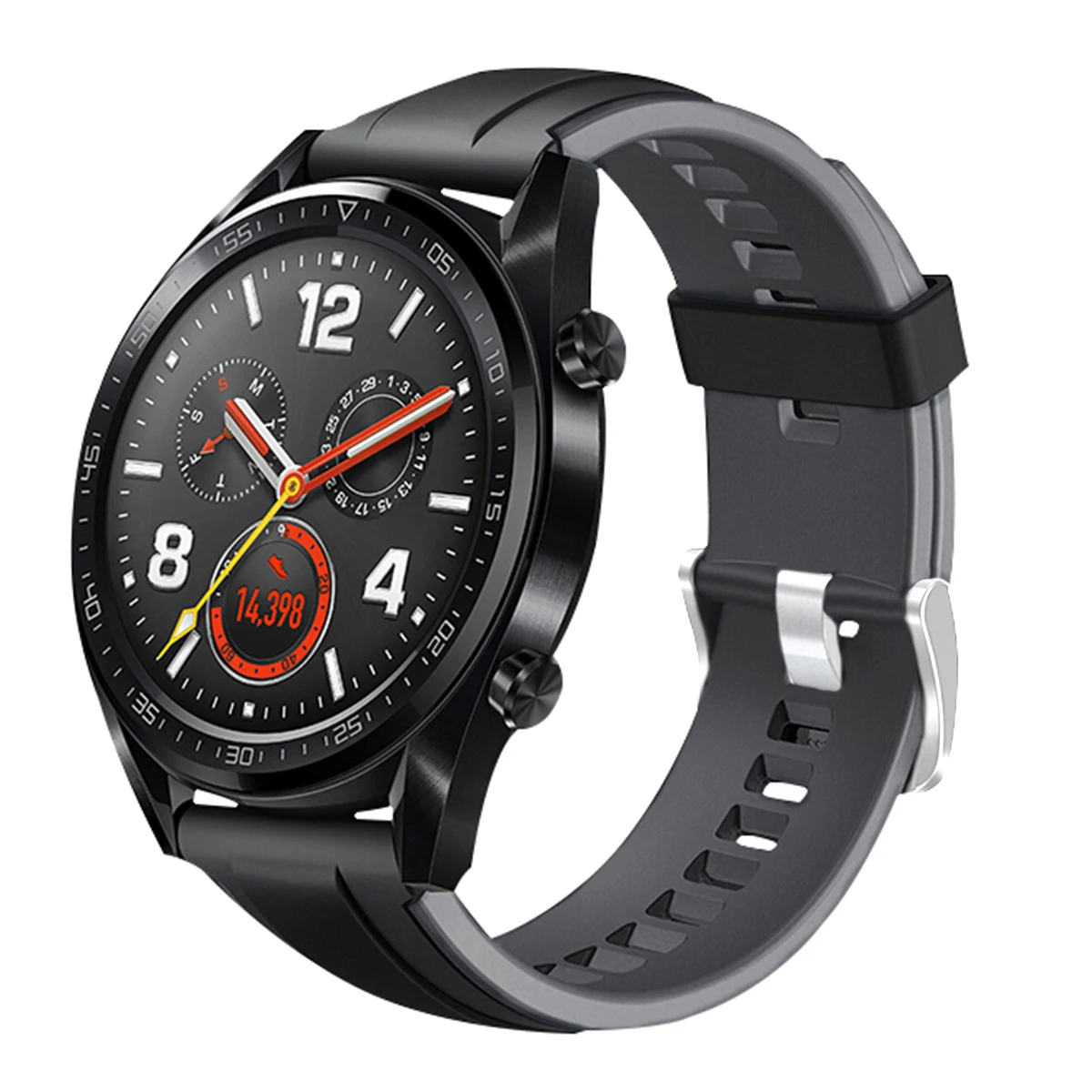 

SOONHUA Silicone Watch Band Replacement Watch Strap Fashion Silicone Watch Straps 22mm For 5.5-8.1Inch Wrist Universal