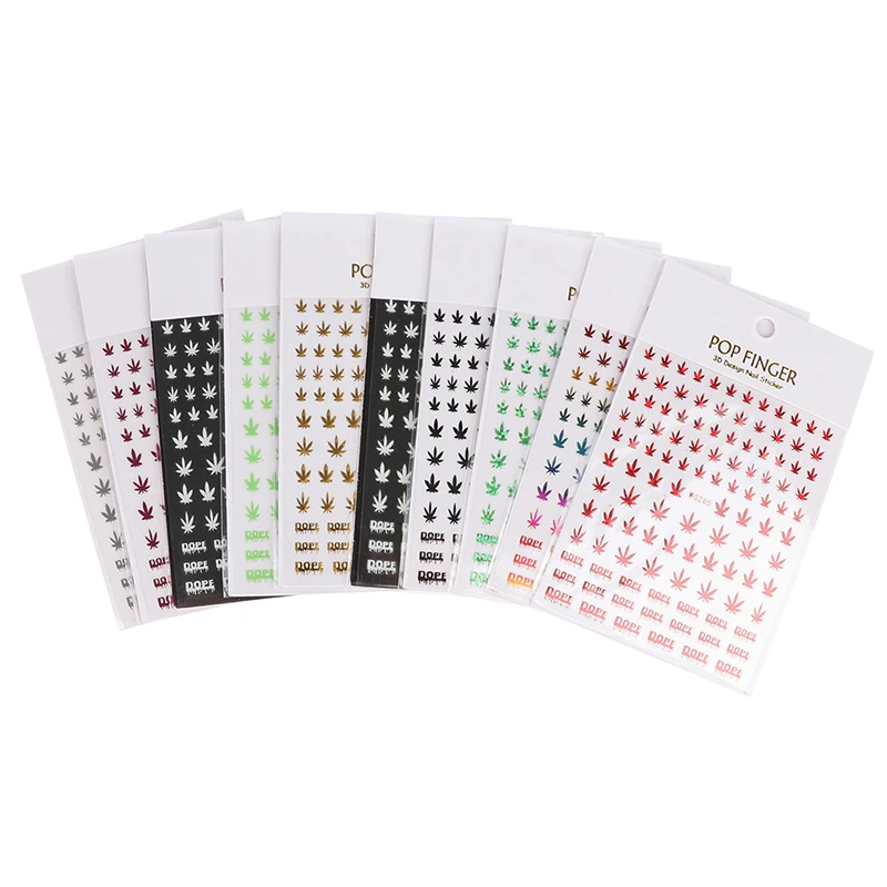 

Наклейки самоклеящиеся в форме листьев для дизайна ногтей