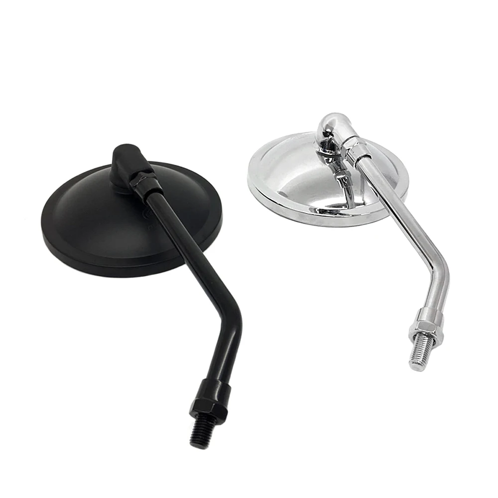 Зеркало заднего вида мотоциклетное круглое хромированное 10 мм для Yamaha Virago 125 535 1100