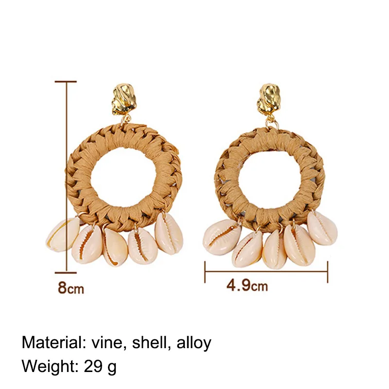 Серьги кисточки M & G в стиле бохо ручной работы круглые этнические массивные