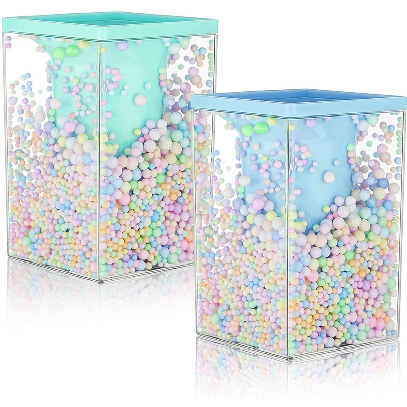 

2 Pieces Pen Holder Multi-Purpose Desktop Organizer Stationery Makeup Brush Storage Holder with Colored Bubble Ball