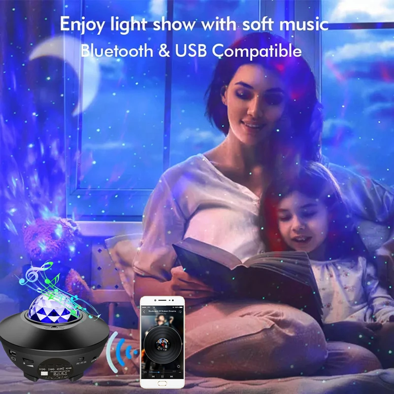 

LED Night Lights Starry Sky Projector Light Bluetooth USB Music Player LED Neon Night Light Romantic Projection Lamp Birthday