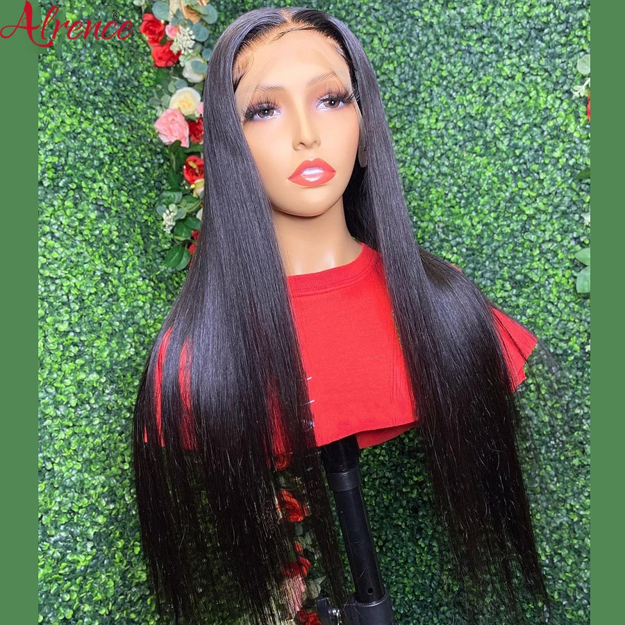 

Transparent Lace Frontal Human Hair Wig Straight 4x4 Closure Wig 28 inch Malaysian Remy Human Hair 13x4 Lace Front Wig For Women