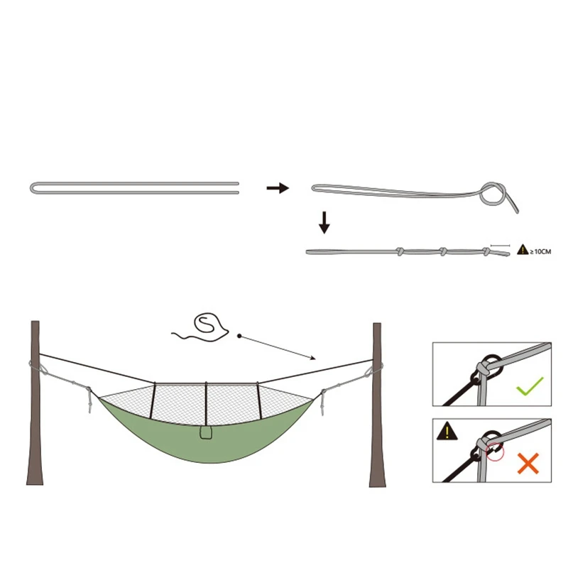 

1-2 Portable Person Camping Outdoor Hammock with Mosquito Net Swing Sleeping Lightweight Travel Bed