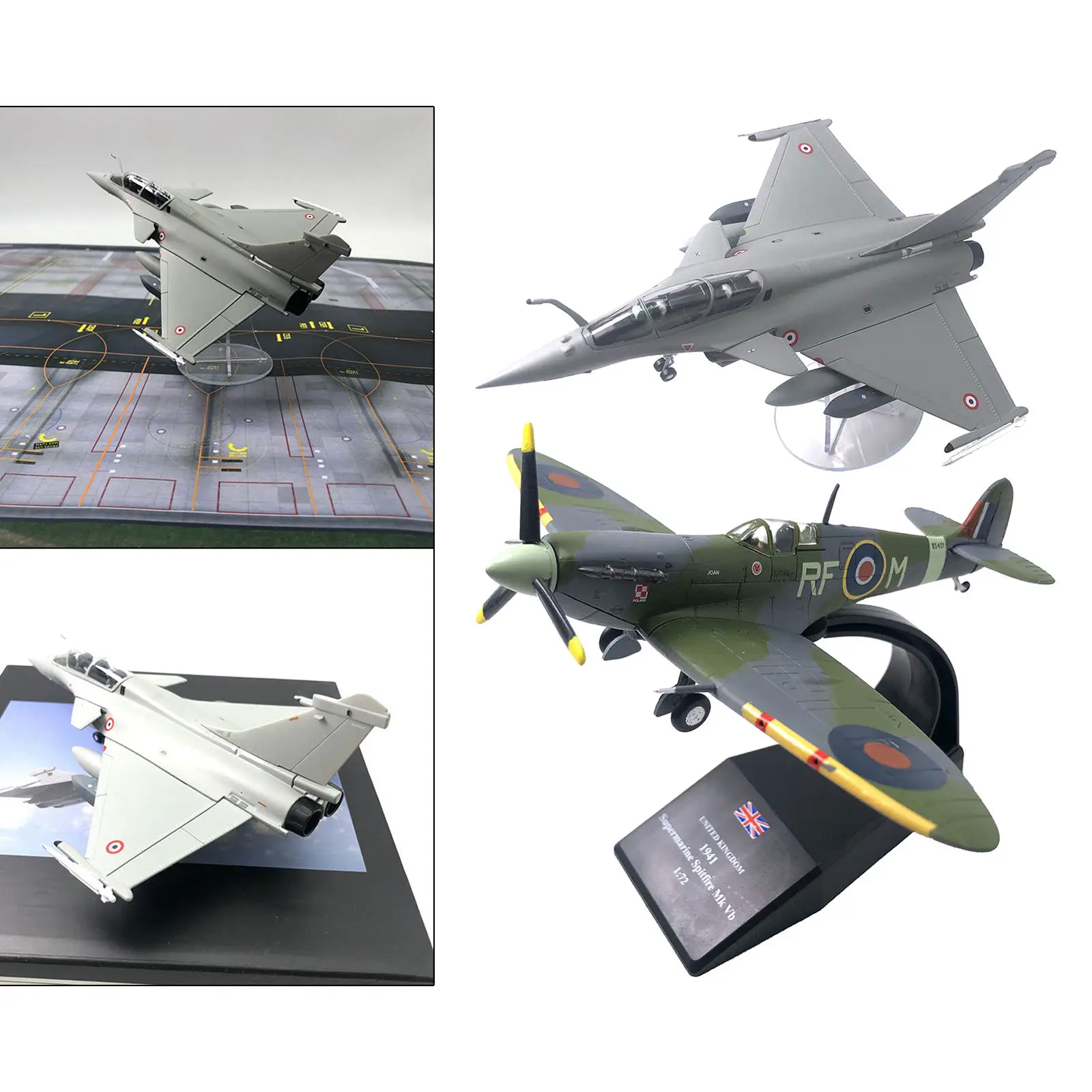 

2pcs 1/72 Dassault Rafale Plane Fighter Alloy & British Diecast Aircraft