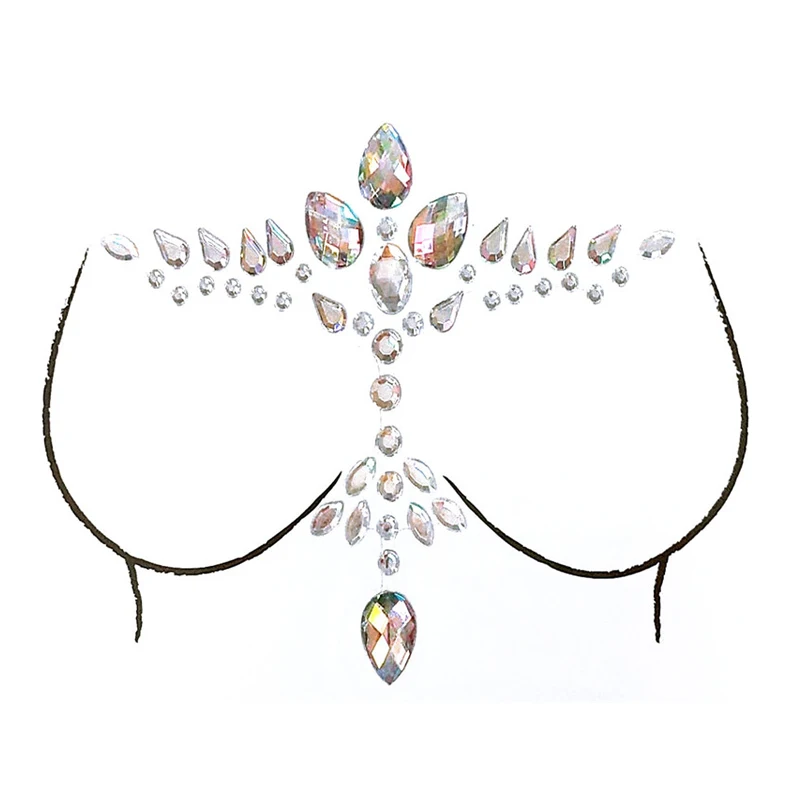 20 видов стилей блестящая клейкая татуировка на груди стикер s для драгоценных