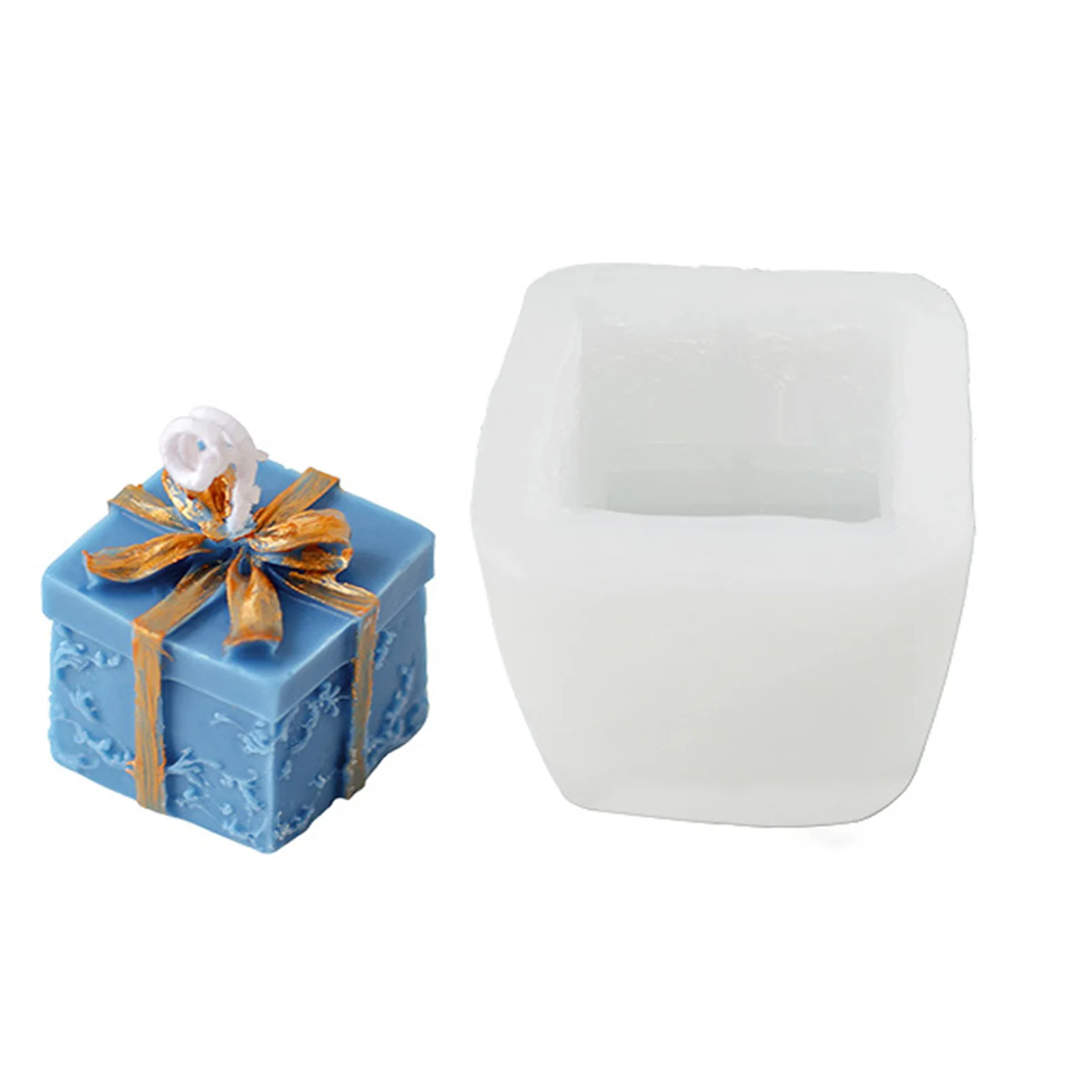 

Gift Box Candle Mould Silicone Aromatherapy Model Safe Easy To Clean For DIY Home Decoration Craft For Home Decoration Craft DIY