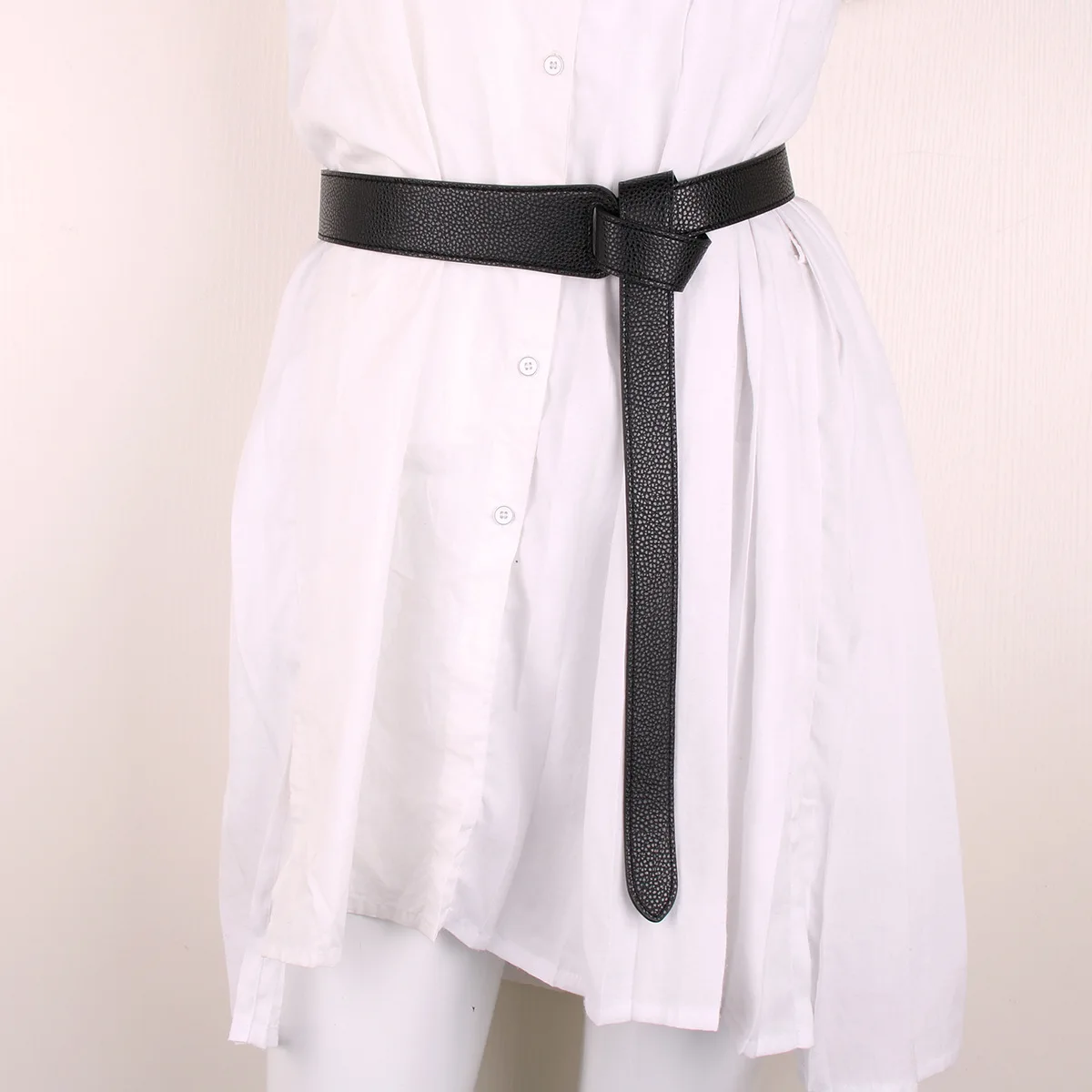 Новый женский широкий ремень длинный отрезок Мягкий кожаный бант формирующий