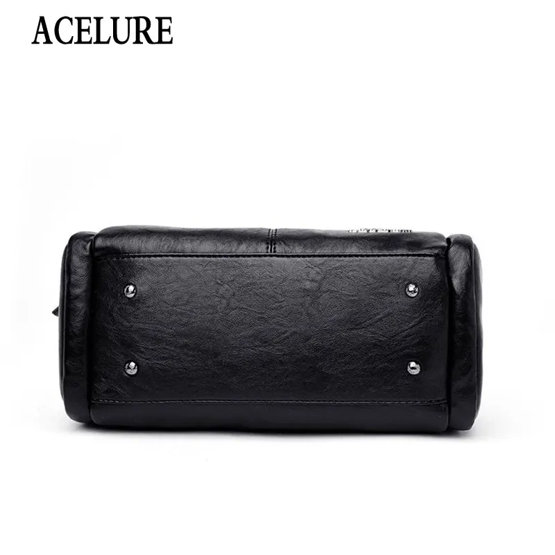 

ACELURE Soft Simple Fashion Messenger Bags Solid Color PU Leather Shoulder Bags for Women Small High Capacity Handbags Women