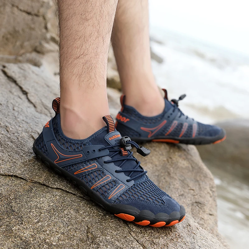 

Men Summer Outdoor Fishing Sneakers Non - Slip Breathable Mesh Creek Beach Quick Dry Wading Upstream Fishing Net Water Shoes