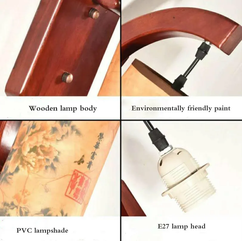 Светодиодная настенная лампа в китайском стиле для гостиной одноголовочный