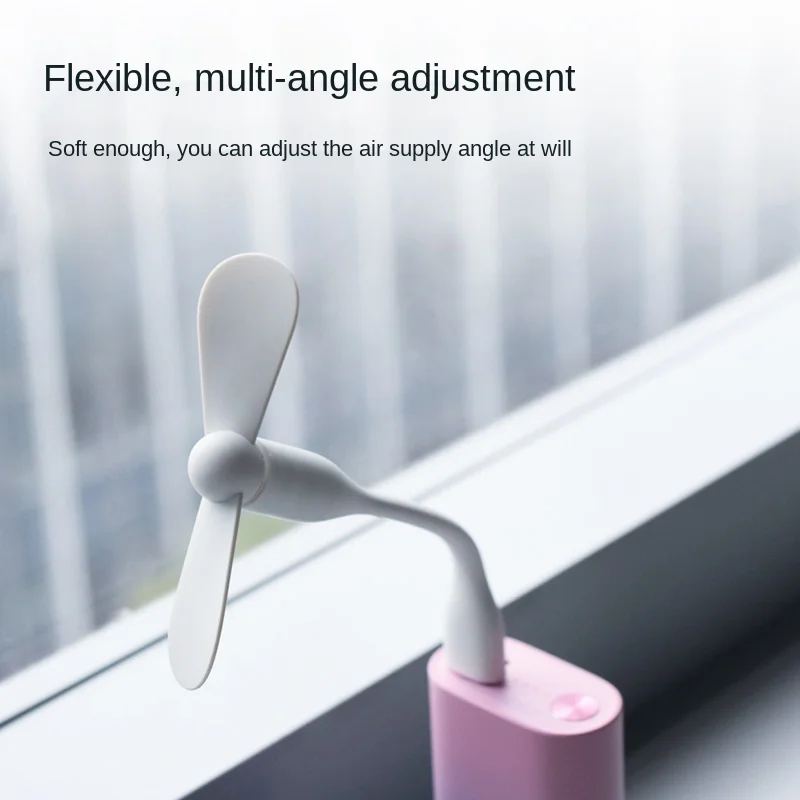 Портативный мини вентилятор Xiaomi Mijia ZMI гибкий съемный USB для портативного